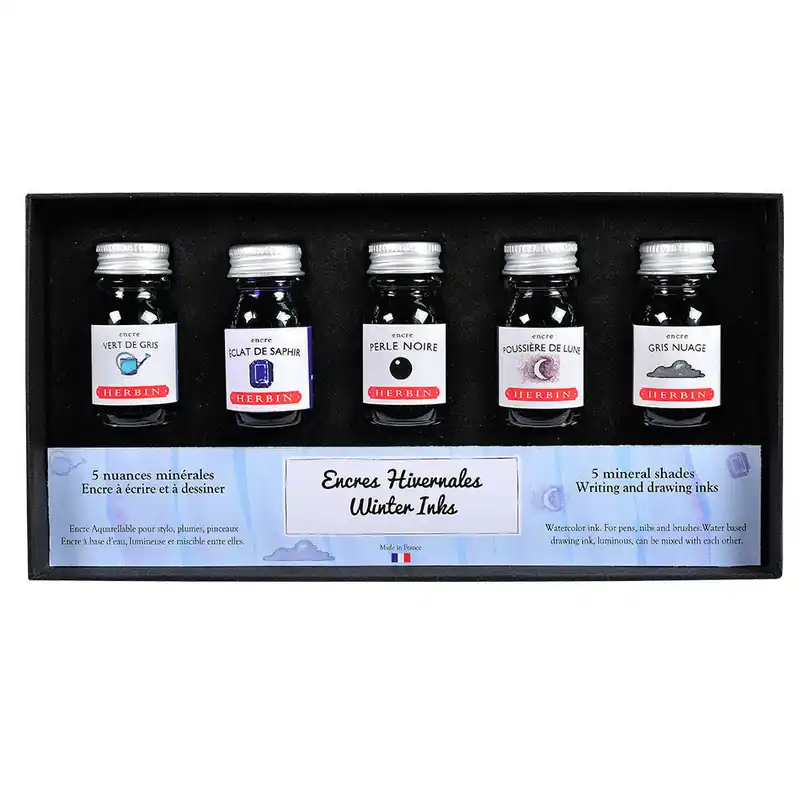 Brand New Herbin Seasons 5 Piece Assorted Ink Set Winter