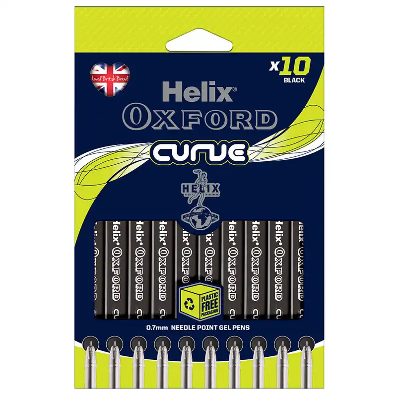 Shop Now Helix Oxford Curve Ballpoint Pen Set of 10 Black