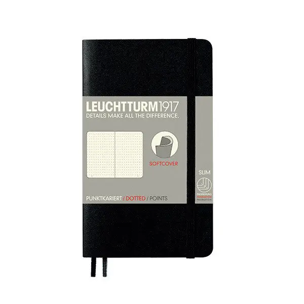 LEUCHTTURM1917 Softcover Notebook Pocket Black Trusted Brand