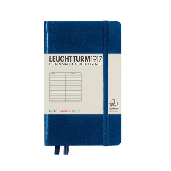 No Minimum Order LEUCHTTURM1917 Hardcover Notebook Pocket Navy