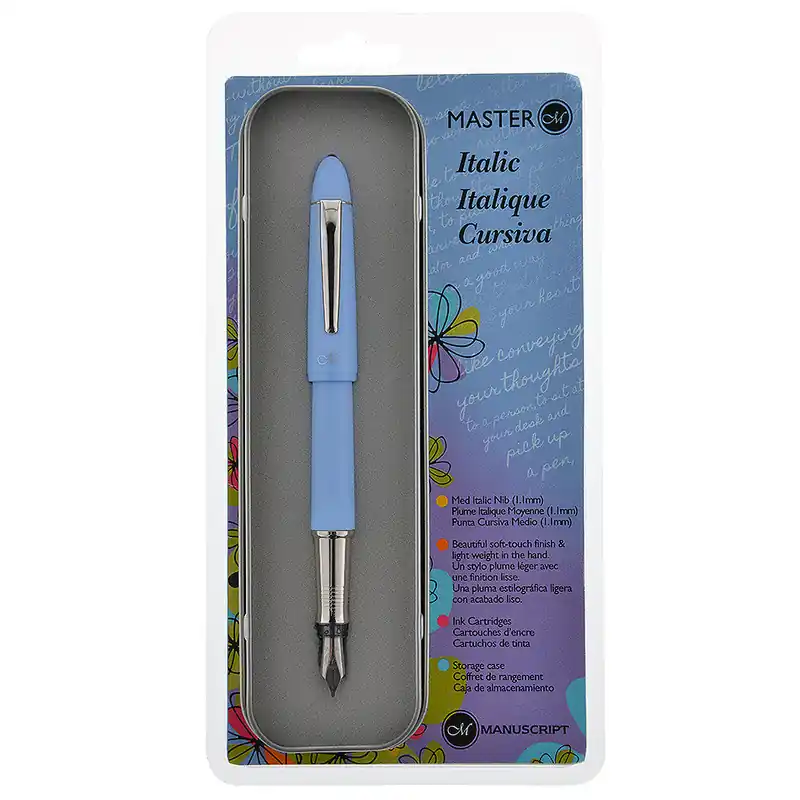 Deal Manuscript Master Italic Calligraphy Pen Blue