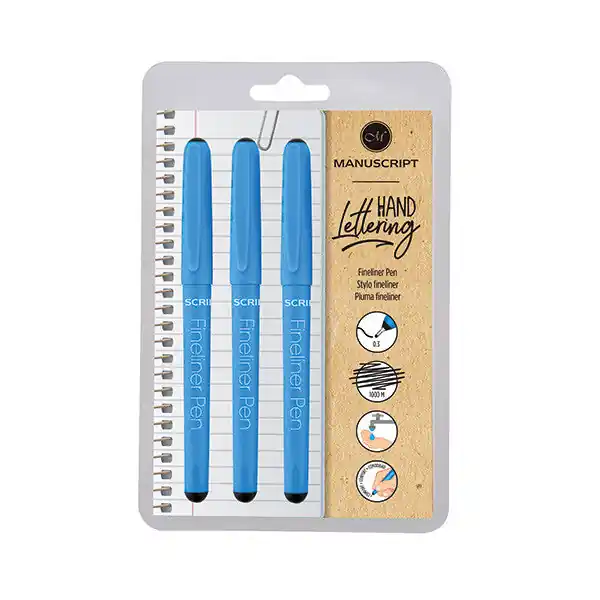 Buy Direct Manuscript Fineliner Pen Set of 3