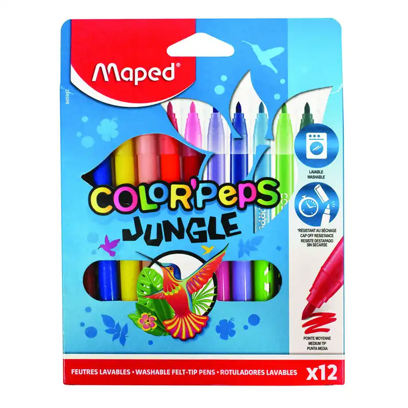 Maped Color'Peps Jungle Felt-Tip Pen Set of 12 Buy Today
