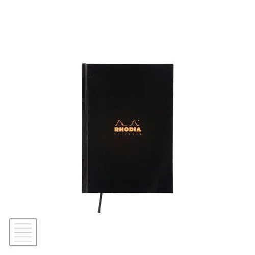 Best Seller Rhodia Business Book A5 Lined Hardback Casebound Black
