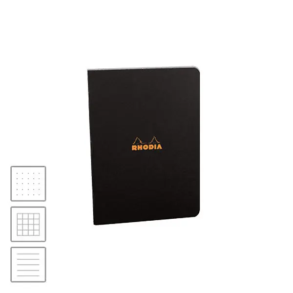 Modern Rhodia Classic Stapled Notebook A5 (148 x 210) Black