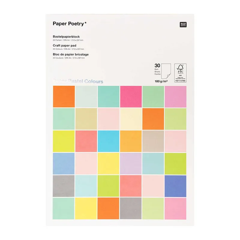 Rico Paper Pad Super Pastel Colours Today Only