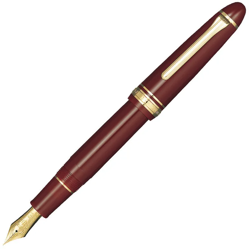 Get Yours Sailor 1911 Large Fountain Pen Maroon with Gold Trim