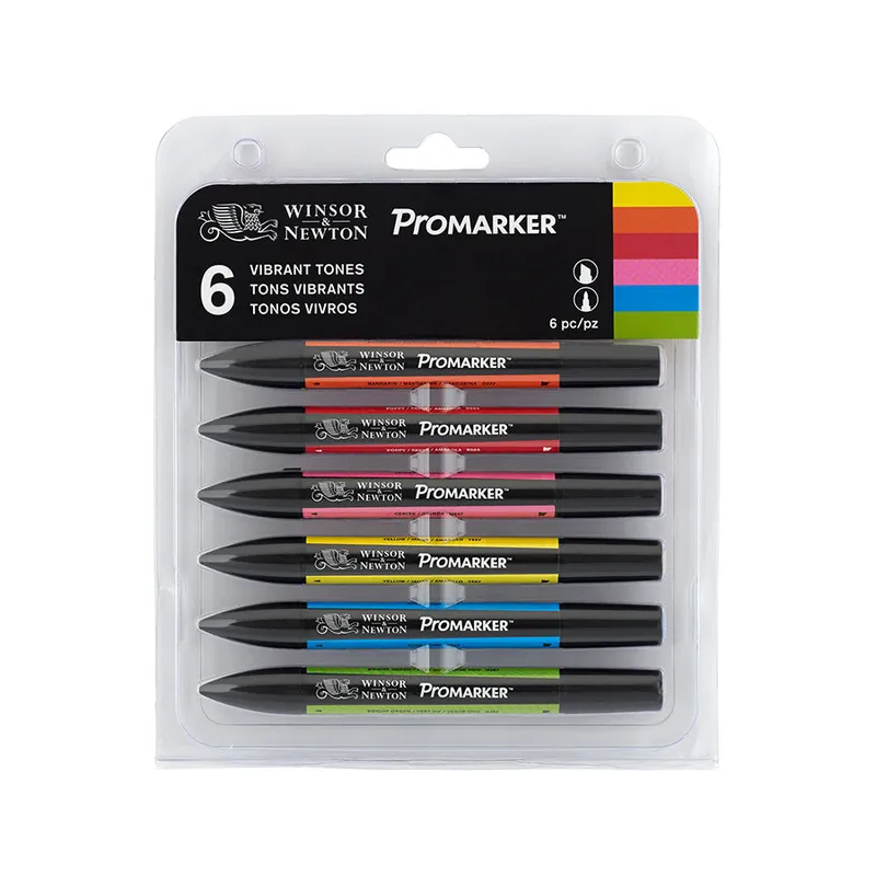 Price Cut Winsor \\u0026 Newton ProMarkers Set of 6 Vibrant Tones