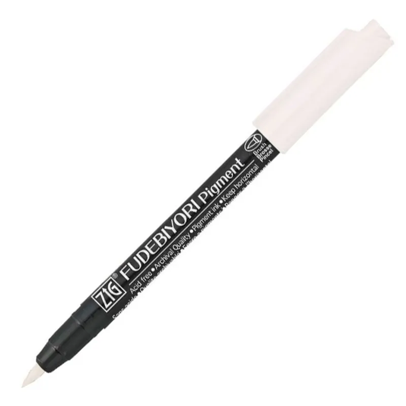 Modern Kuretake Zig Fudebiyori Brush Pen Milky White