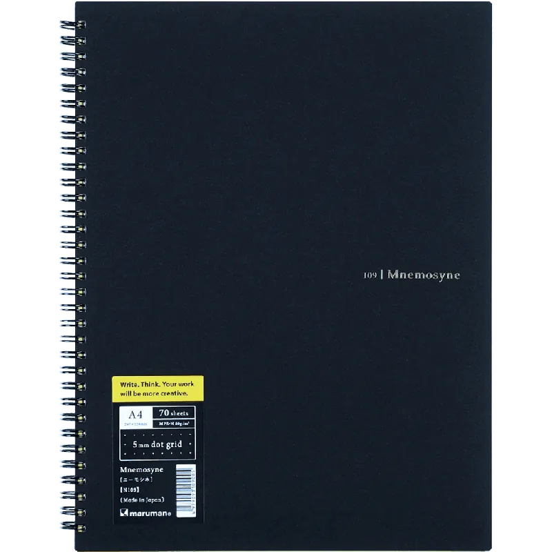 Carnets Maruman Mnemosyne - Noir - À pois - A4 Hassle-Free Returns
