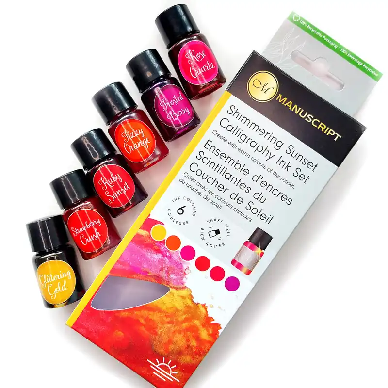 Buy Today Manuscript Shimmer Ink Set of 6 Sunset