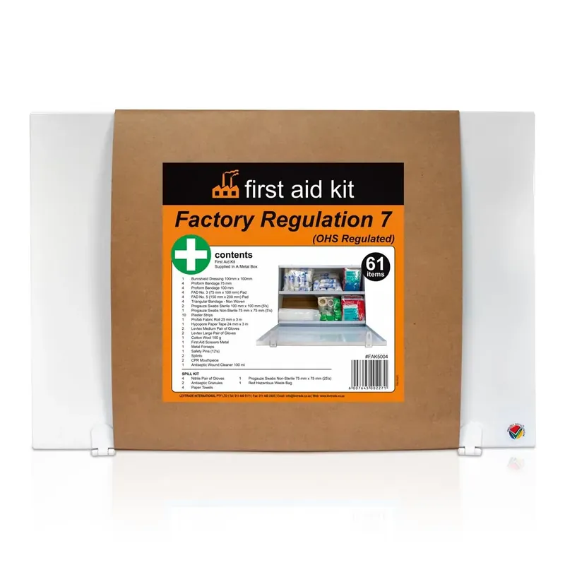 Levtrade First Aid Kit-Factory Regulation 7+Metal Box (Standard) FAK5004 Modern